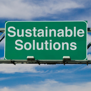 Sustainable solution sign 